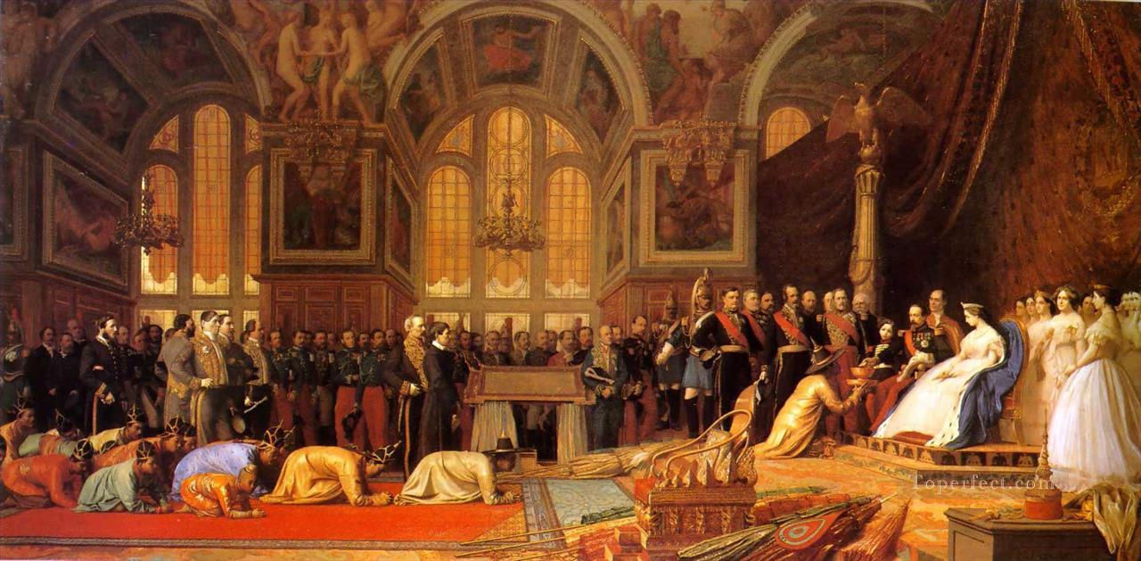 The Reception of the Siamese Ambassadors at Fontainebleau Greek Arabian Orientalism Jean Leon Gerome Oil Paintings